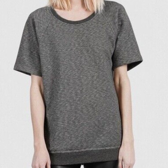 Everlane | Black Tunic Short Sleeve Sweatshirt Pullover Top | Size S - Picture 6 of 8